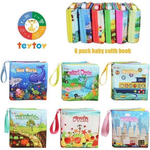 My First Soft Book,teytoy Nontoxic Fabric Baby Cloth Books Early Education Toys - Picture 3 of 6